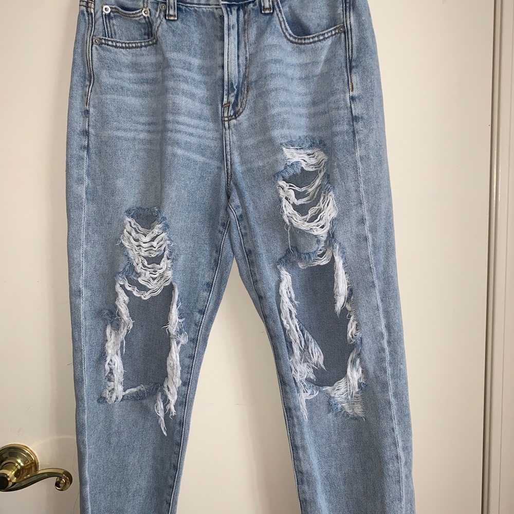 American eagle baggy jeans high rise